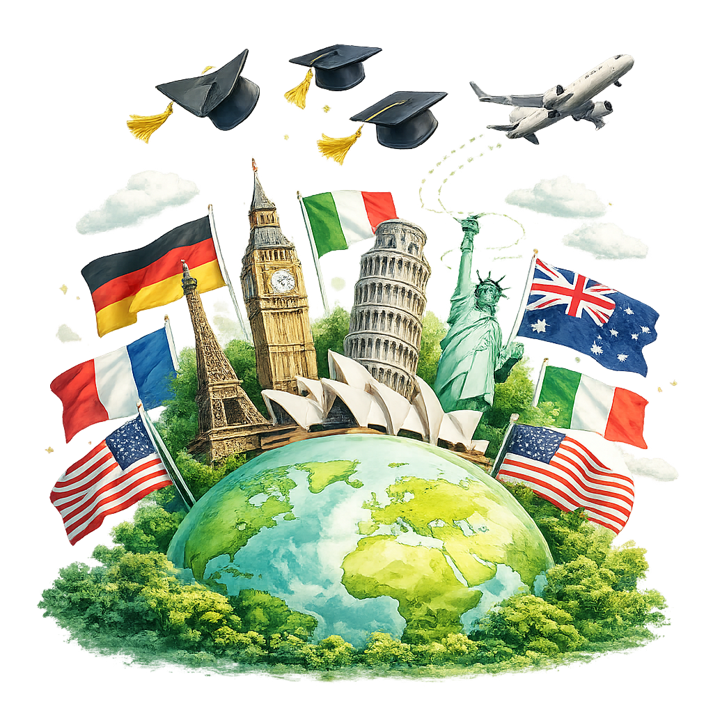 Students studying across the globe
